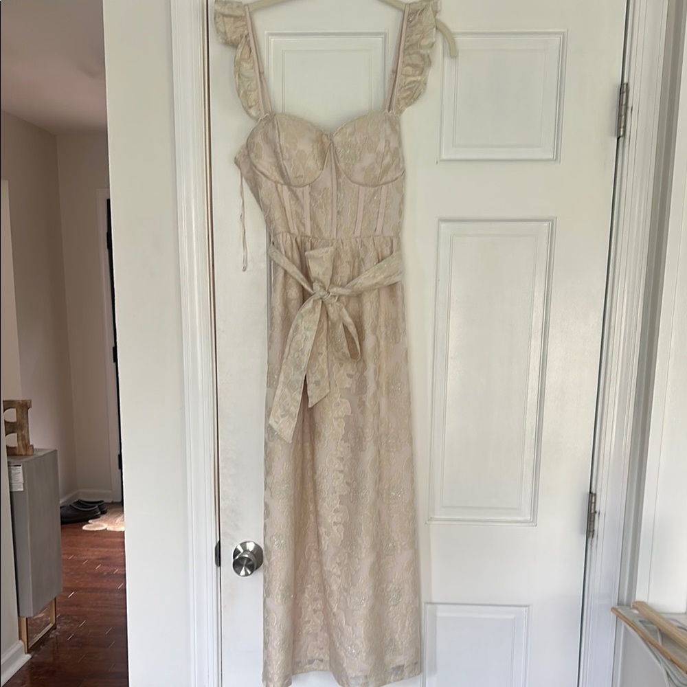 These Three Boutique Elegant Cream Lace Dress